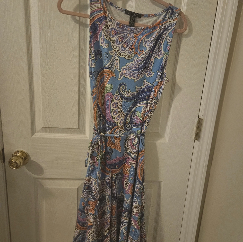 Ralph Lauren Paisley Blue and Purple Dress